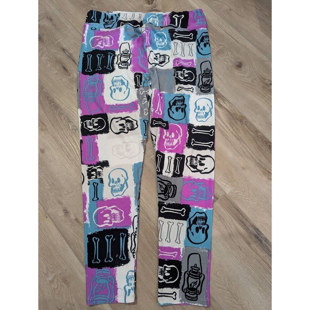 TC2 LuLaRoe Skullā& Bones Halloween Leggings - Picture 2 of 7